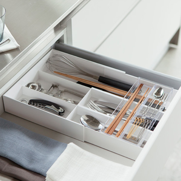 山崎実業 tower 伸縮＆スライド カトラリートレー タワー （ 4903208033824 タワーシリーズ 伸縮＆スライド式 キッチン収納 引き出し収納 ） | tower | 11