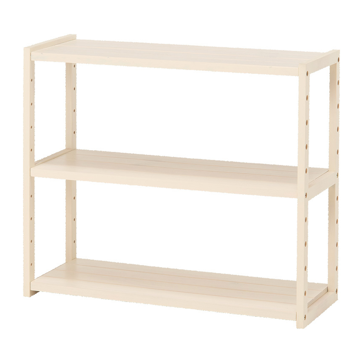 HAGiHARA（萩原） オープンラック 3段 木製 ディスプレイラック ウッド