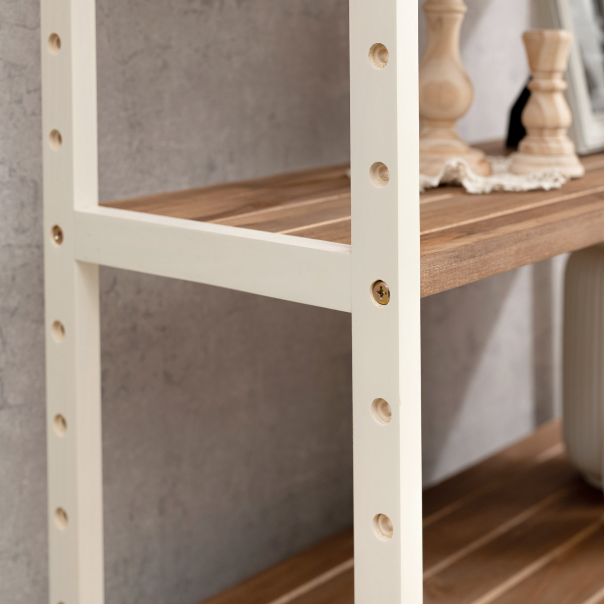 HAGiHARA（萩原） オープンラック 3段 木製 ディスプレイラック ウッド