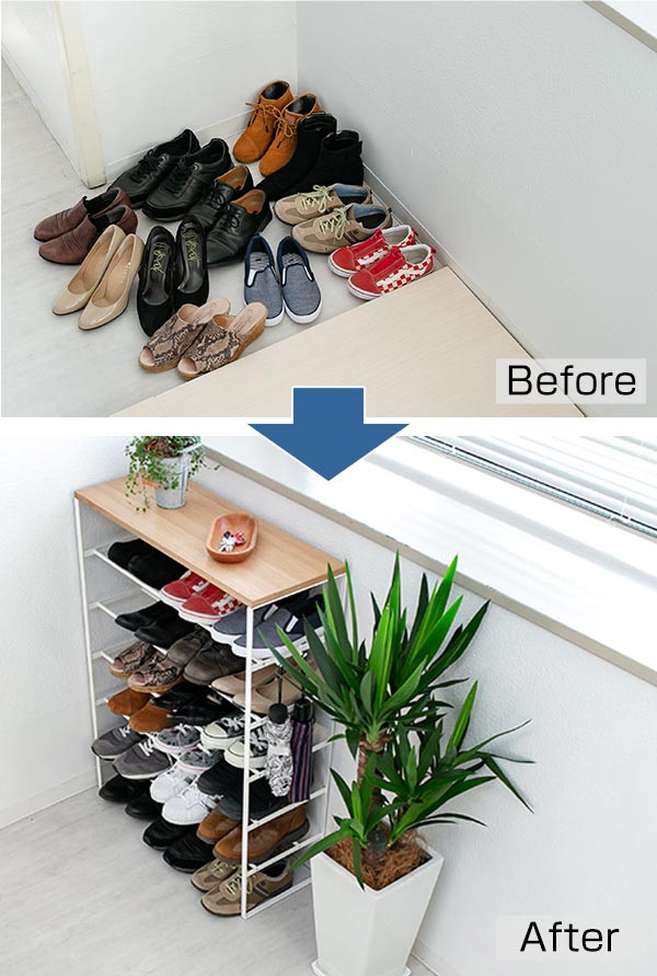 tower 特典付き 山崎実業 天板付きシューズラック タワー 6段