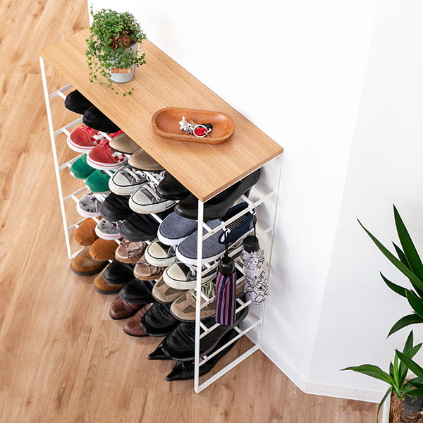 tower 山崎実業 天板付きシューズラック タワー 6段 （ 4903208033695