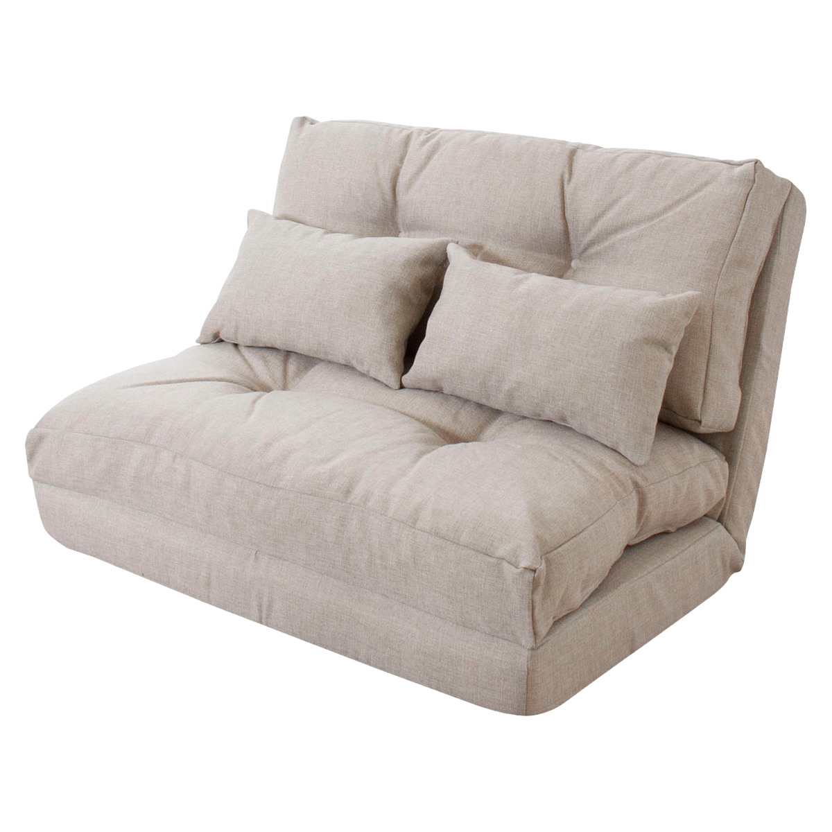 フロアソファ 2人掛け ソファベット 3way （ ソファ ソファーベッド 2