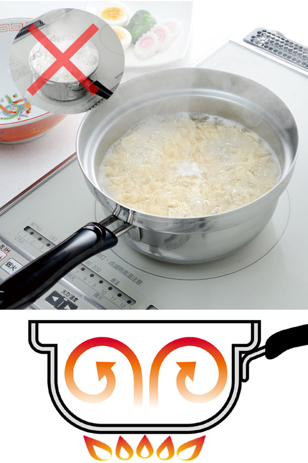 アーネスト（Arnest） 片手鍋 ふきこぼれにくいお鍋 18cm IH対応