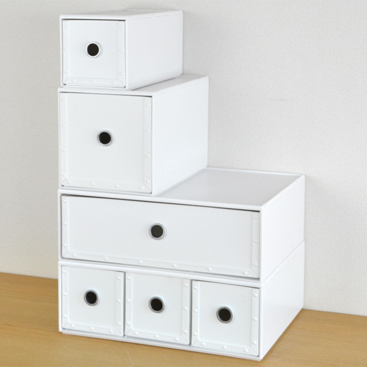 八幡化成 収納ボックス 幅34.4×奥行26.6×高さ12.6cm 1段 fs-701 ワイド