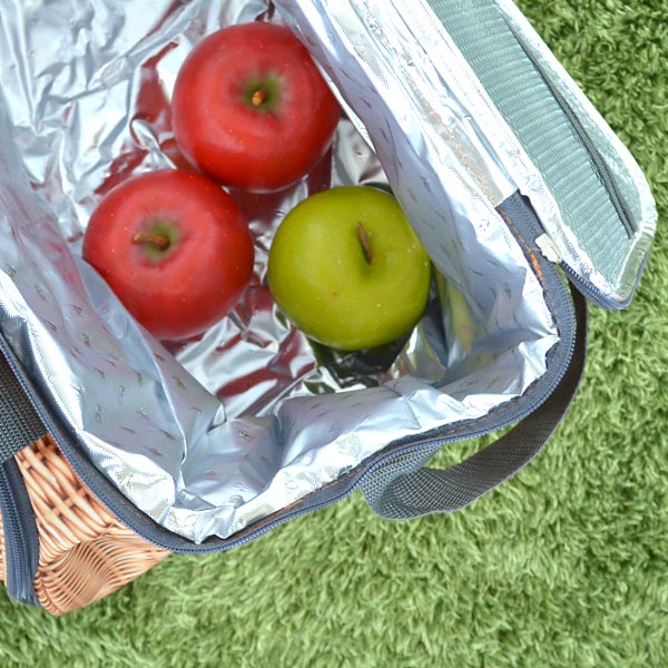 クーラーバッグ 食器付きピクニックバスケット バカンスクーラー