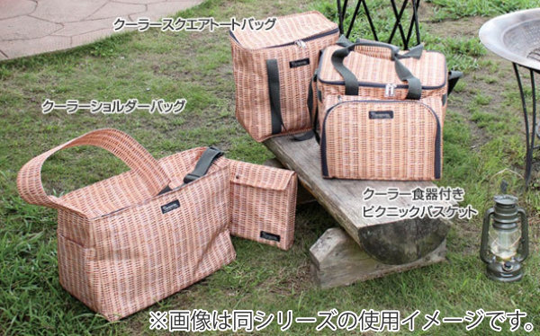 クーラーバッグ 食器付きピクニックバスケット バカンスクーラー