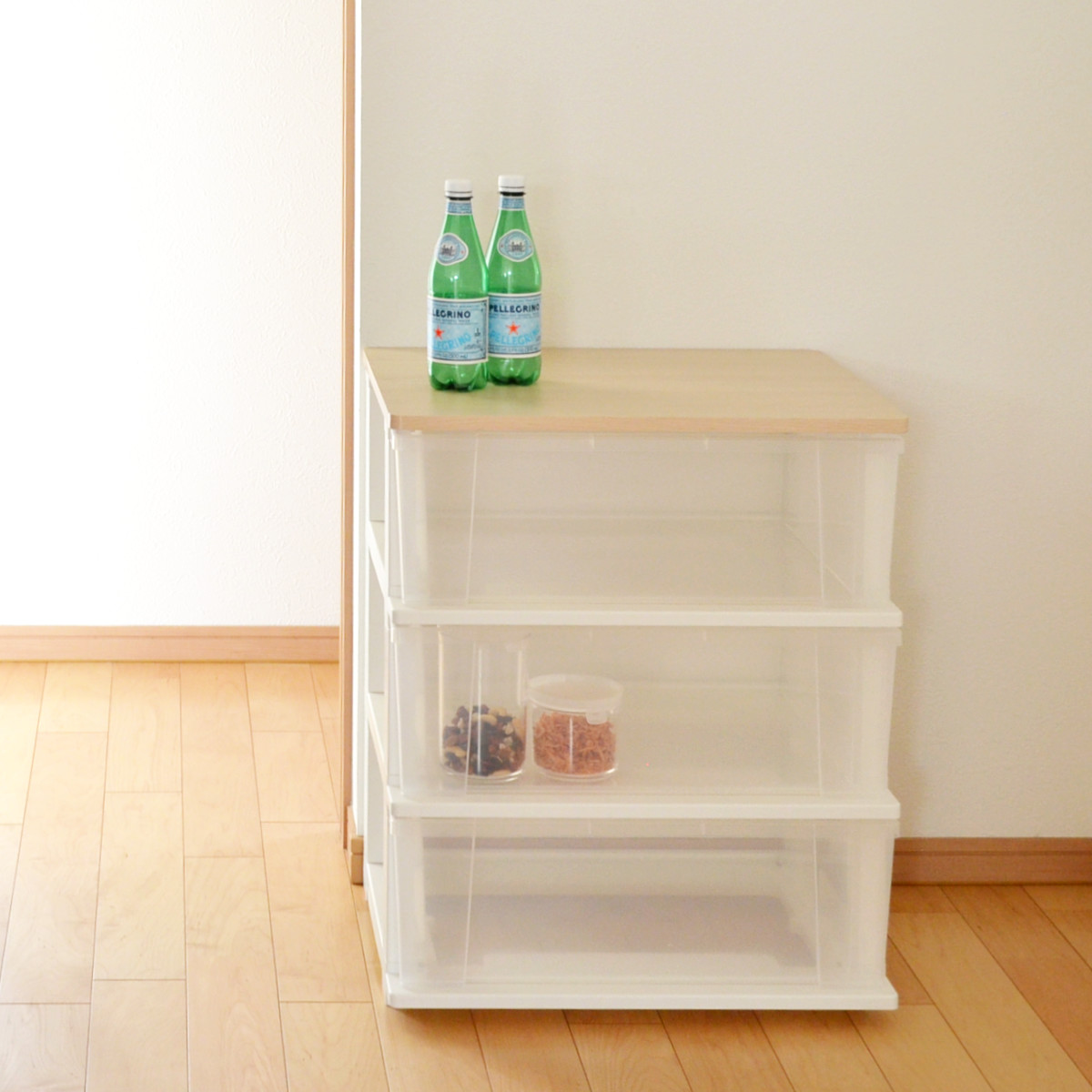 JEJアステージ チェスト 3段 幅54×奥行40×高さ64cm コロ付き