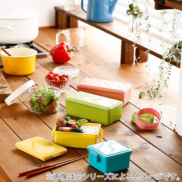 弁当箱 1段 400ml 保冷剤一体型 GEL-COOL スクエア ダークカラー L
