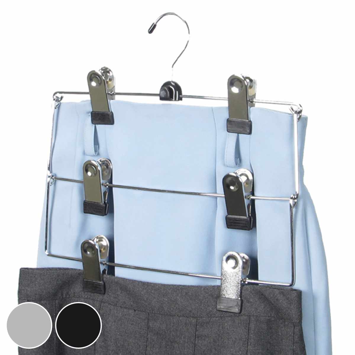 すべらないハンガー アニマーレ スカート用 3段 （ 衣類ハンガー スカートハンガー スラックスハンガー 省スペース ボトム用 ）