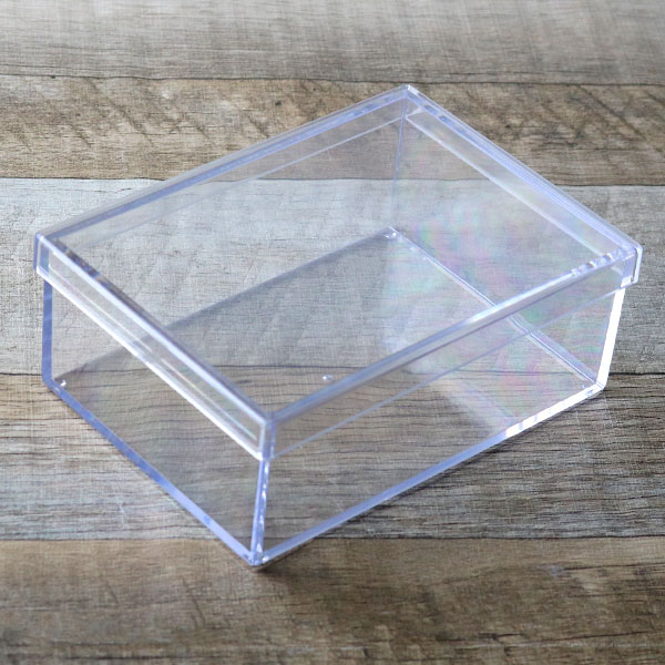 クリアケース フタ付き 幅14.6×奥行10.6×高さ5.6cm 小物入れ ふた付き