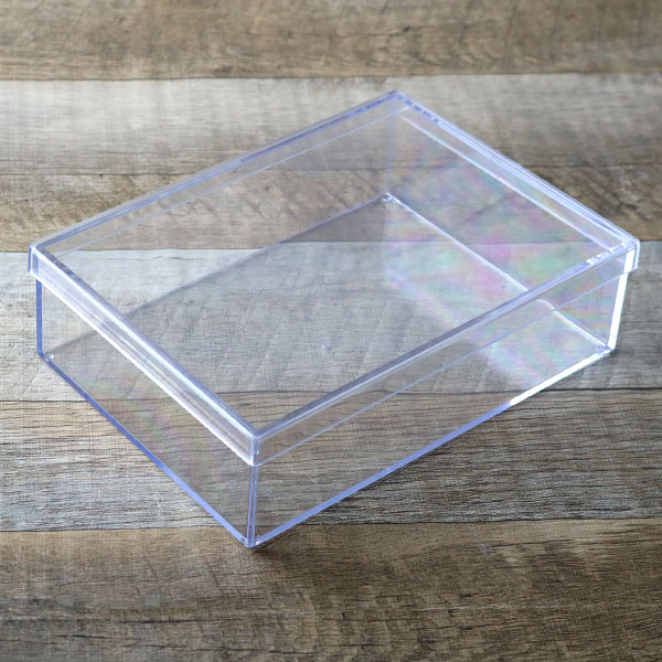 クリアケース フタ付き 幅20.8×奥行14.6×高さ5.6cm 小物入れ ふた付き
