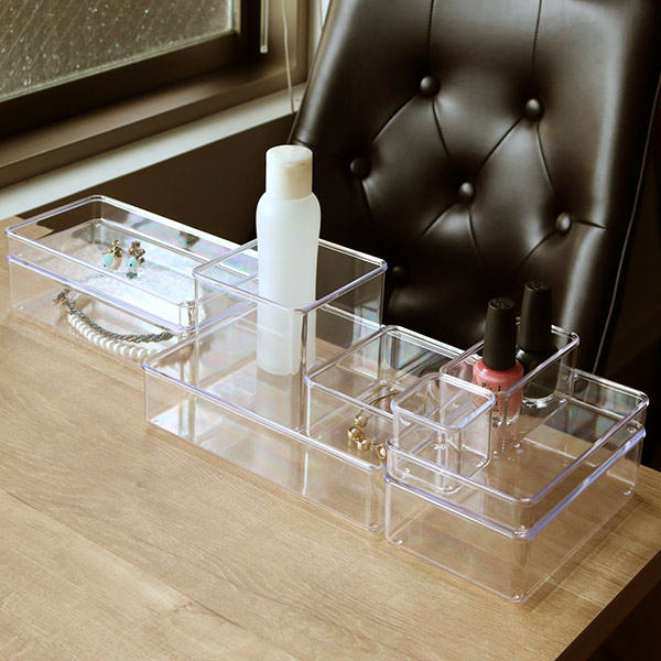 小物ケース SS横長 18個セット クリアケース 角丸タイプ 透明 収納