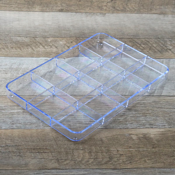 パーツケース クリア 12分割 プラスチック ビーズケース 透明 収納