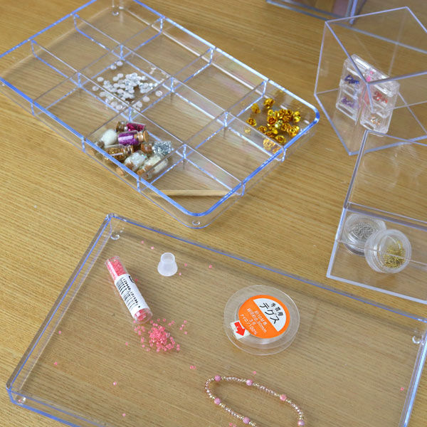 トレー 小 クリア プラスチック 透明 収納 デスコシリーズ 玄関トレー
