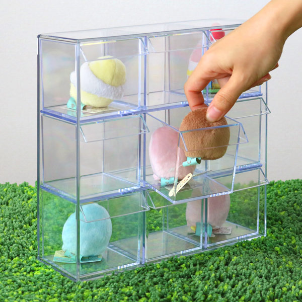 小物入れ 引き出し ミニ プラスチック クリア 卓上 透明 収納 3段×3列