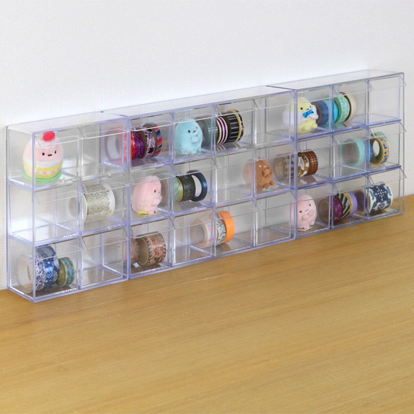 小物入れ 引き出し ミニ プラスチック クリア 卓上 透明 収納 3段×4列