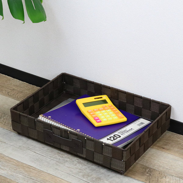 ちどり産業 収納ボックス 1／3サイズ テープバスケット 幅38×奥行26×高