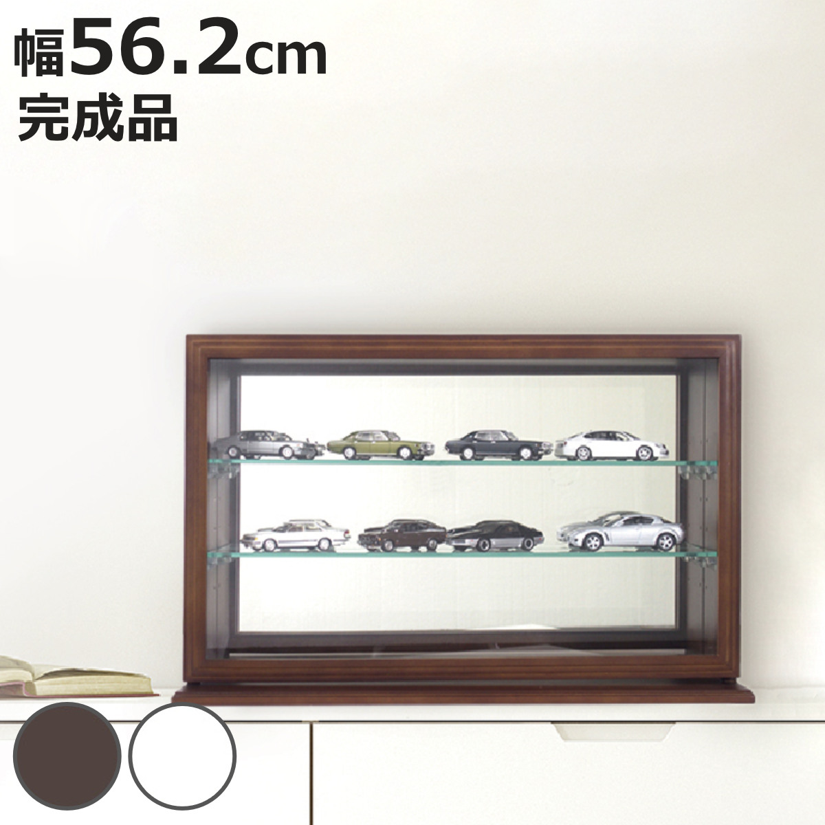 塩川光明堂 コレクションケース 幅56.2cm ガラスケース スカーラY