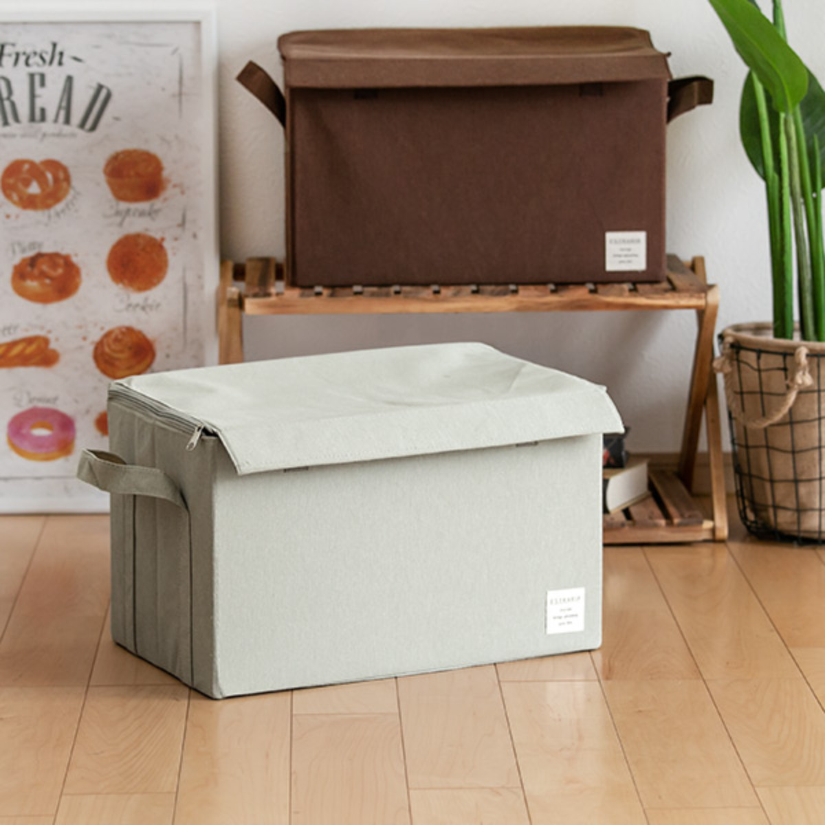 折りたたみ収納ボックス一つ 収納 ボックス フタ付き プラスチック 超大容量T 東洋ケース（TOYOCASE） 収納ボックス ストレリアナチュレ L 幅43×奥行