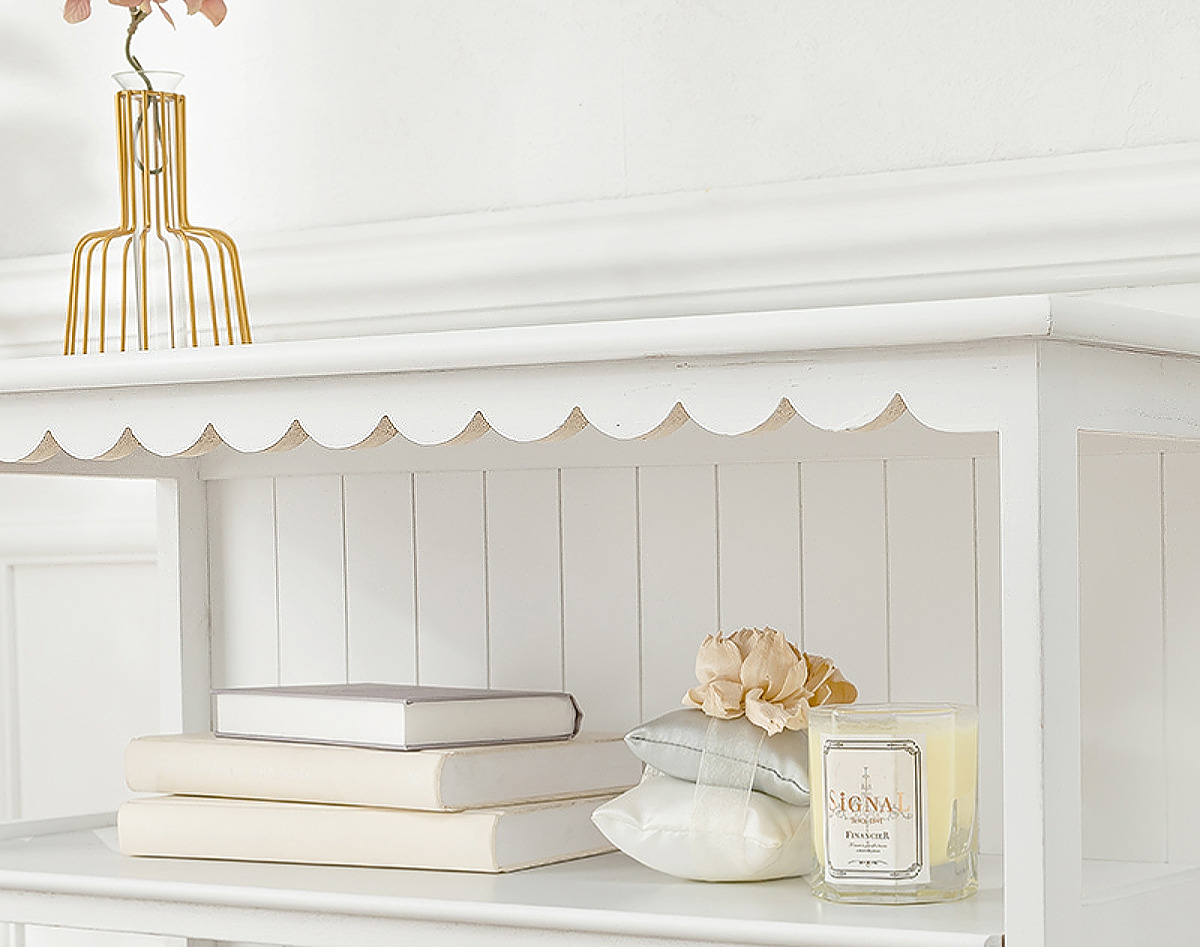 HAGiHARA（萩原） オープンラック 3段 編みカゴ 引出し4杯 姫系