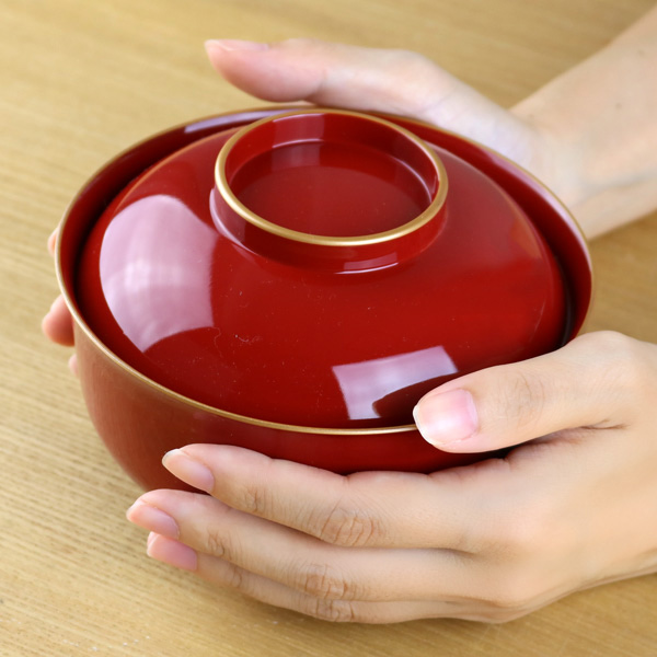 雑煮椀 540ml 日本製 朱渕金 5個セット （ ） : お弁当グッズの