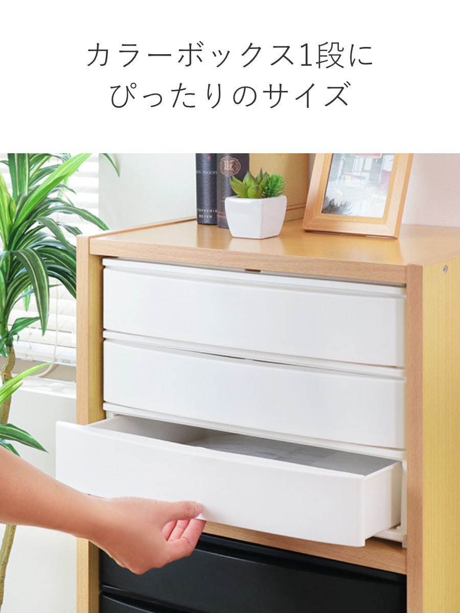 収納ケース 引き出し 幅39×奥行26.5×高さ26.5cm ワイド 浅3段 （ 収納