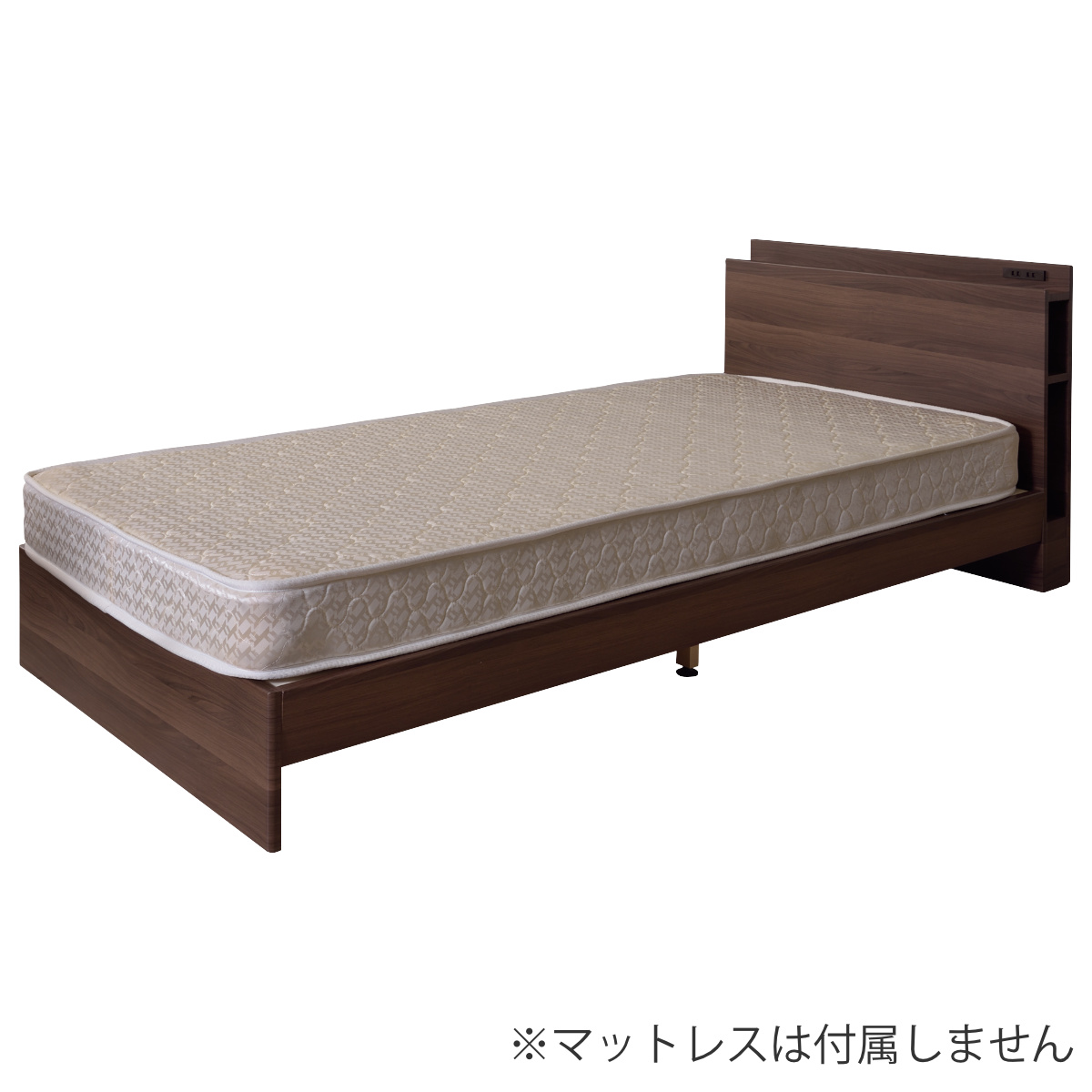 ベッド シングルベッド 収納付きヘッドボード （ ベッドフレーム シングル 収納 すのこベッド 床板 ）