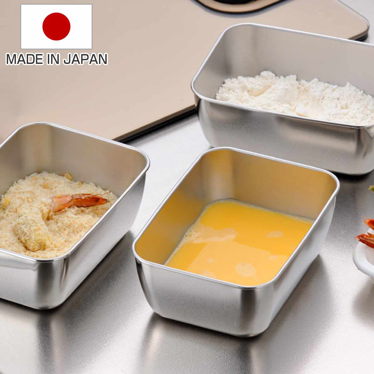 下村企販 下村企販 角型バット 3個組 960ml ステンレス 34051 (その他