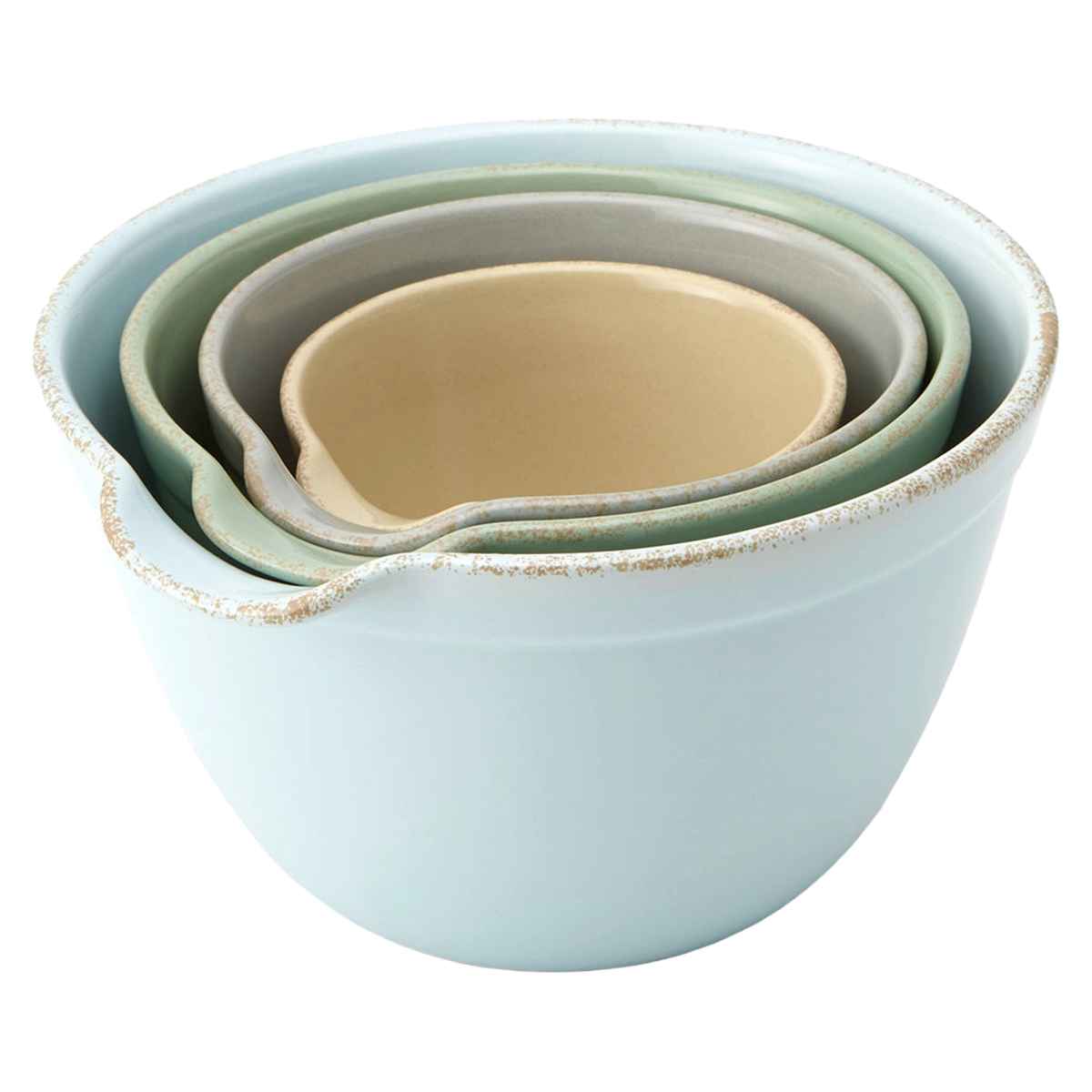 ボウル リップド ミキシングボウルセット 4個セット 陶器製