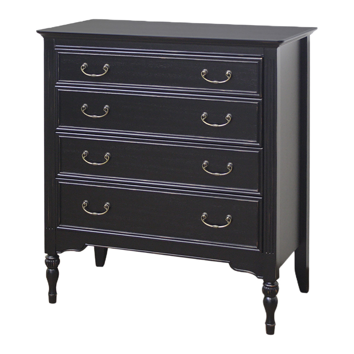 東海家具　タンス　4段　チェスト 東海家具工業 ワイドチェスト 4段 アンティーク調 ノワール 幅70cm