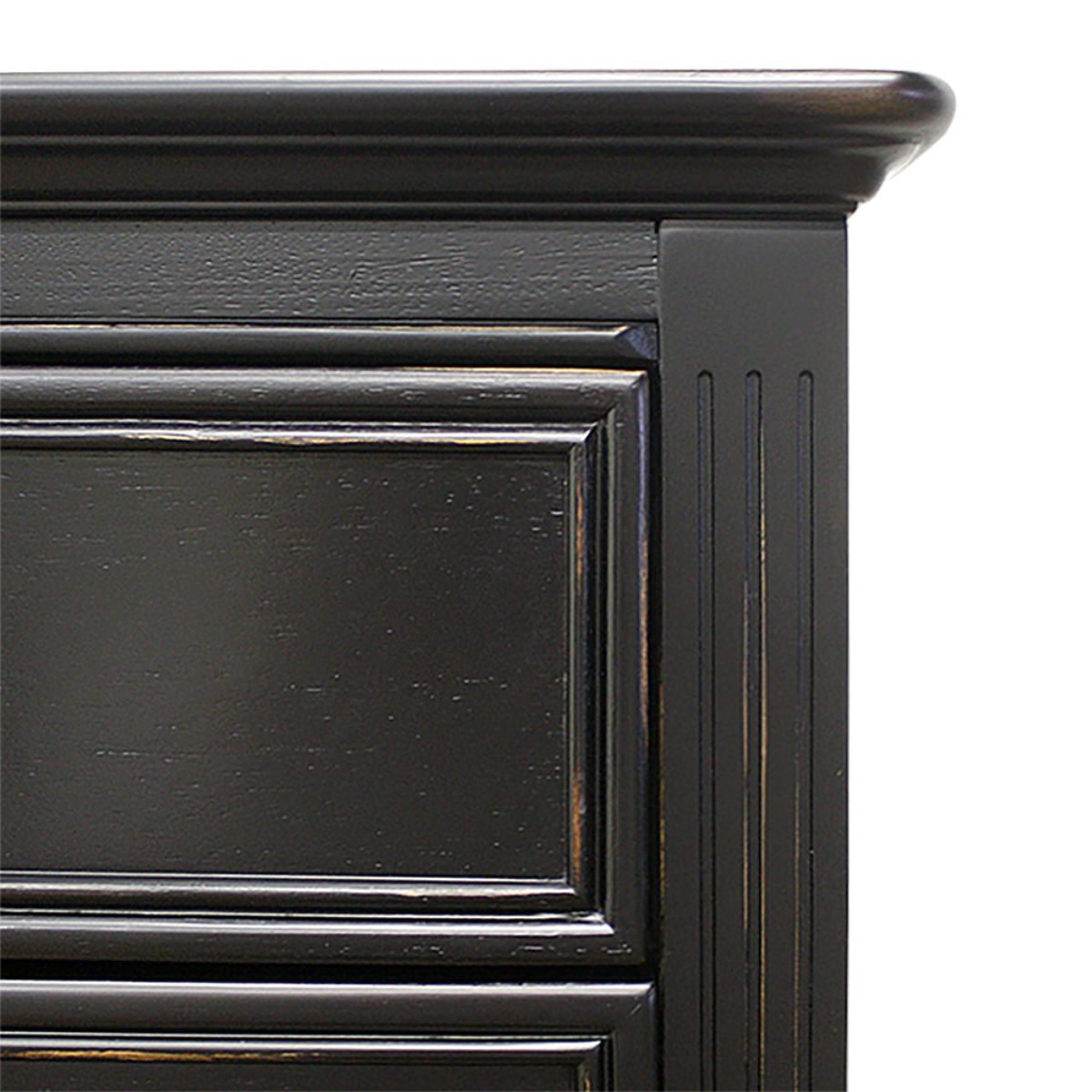 東海家具工業 ワイドチェスト 4段 アンティーク調 ノワール 幅70cm