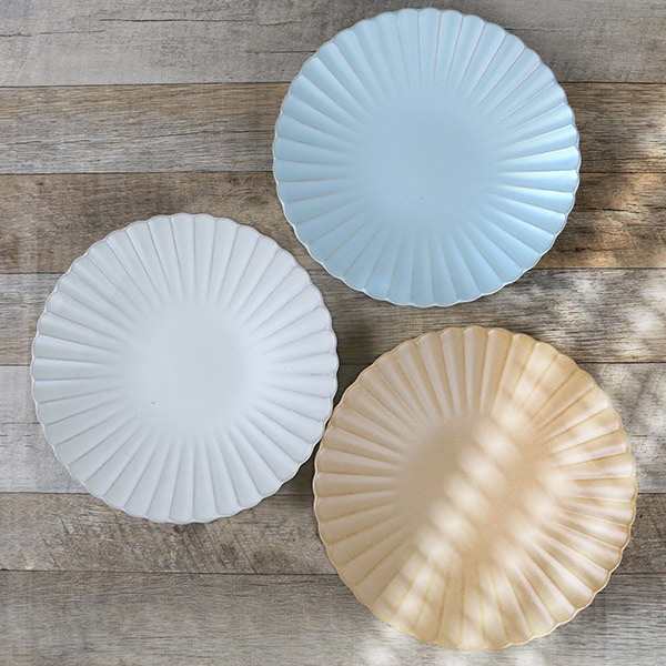 aito製作所 プレート 23cm 輪花皿 花皿 花シリーズ 洋食器 陶器 日本製