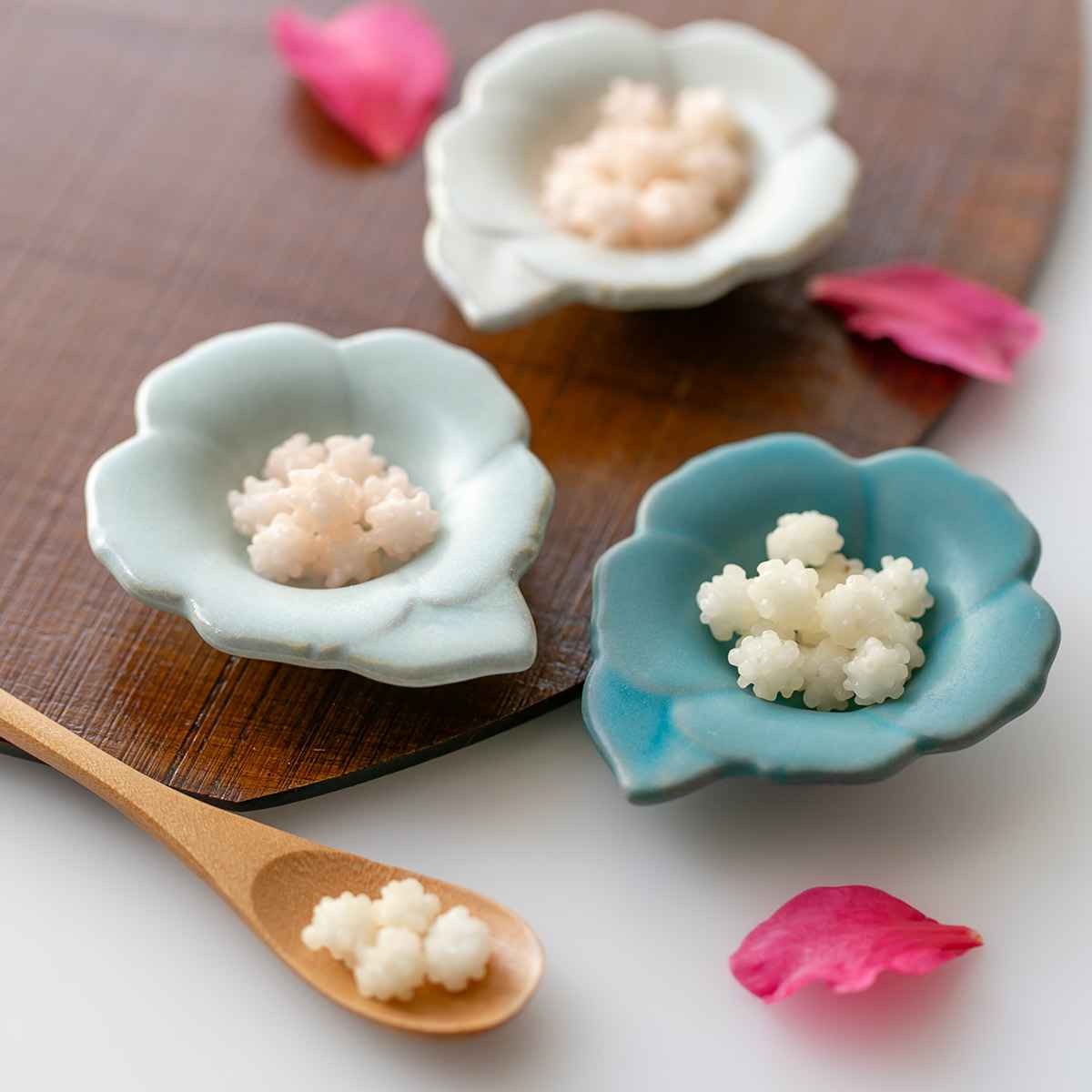 花びら型陶器皿 10個セット aito製作所 プレート 8cm 輪花皿 花皿 花シリーズ 洋食器 陶器 日本製