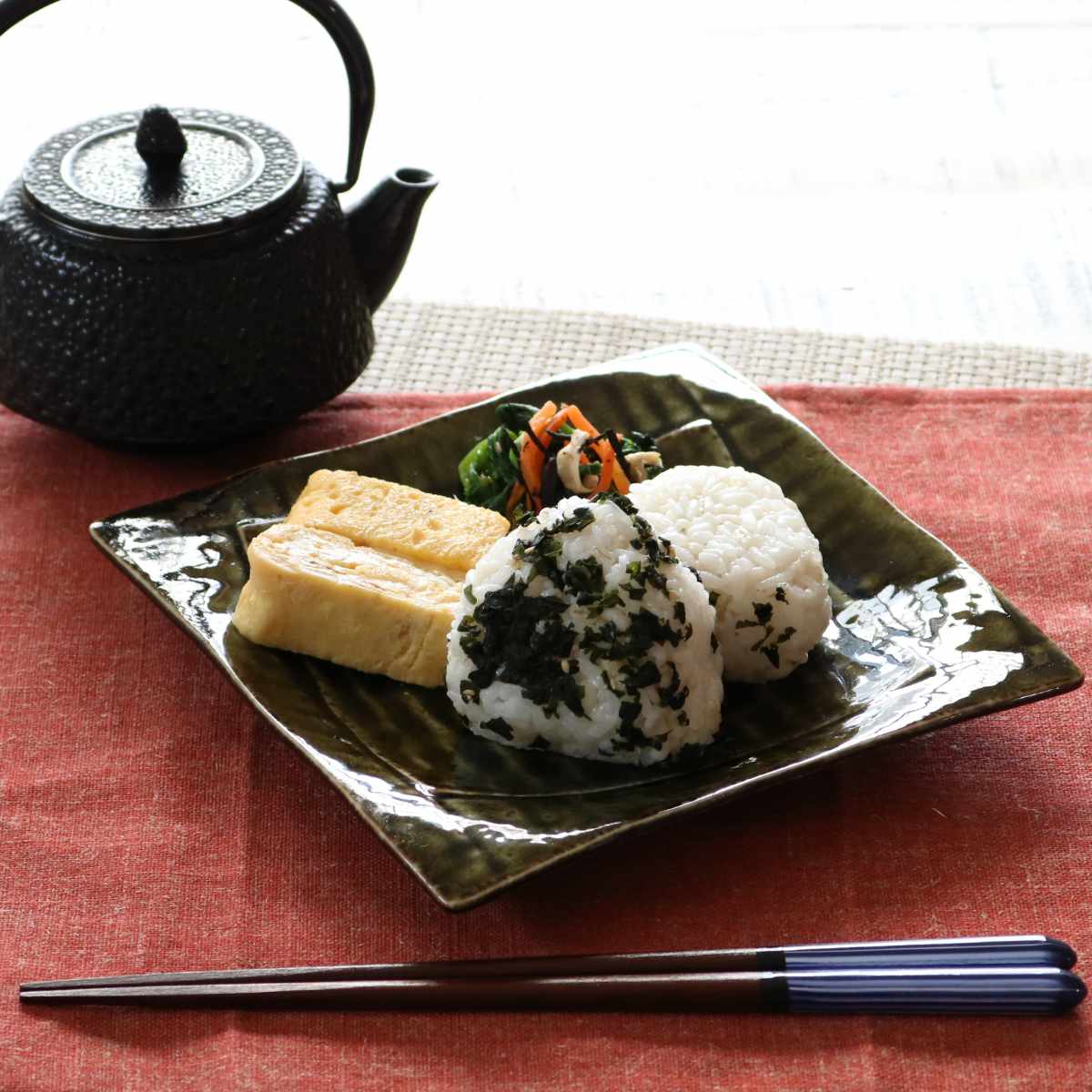 正角皿 和食器 錆織部 変形皿シリーズ 美濃焼 日本製 磁器 同柄5枚