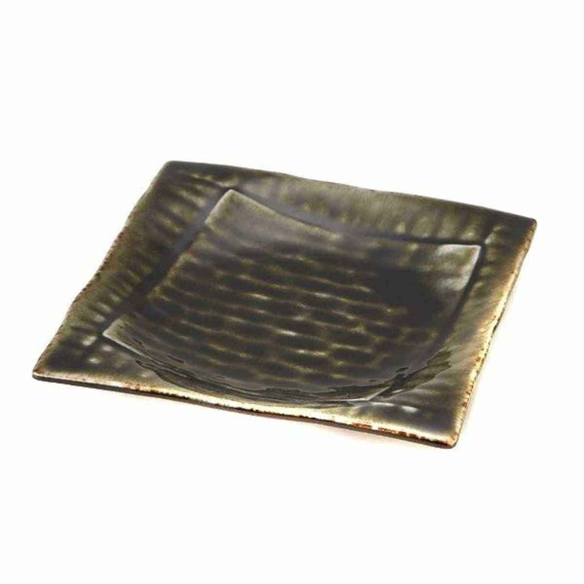 正角皿 和食器 錆織部 変形皿シリーズ 美濃焼 日本製 磁器 同柄5枚