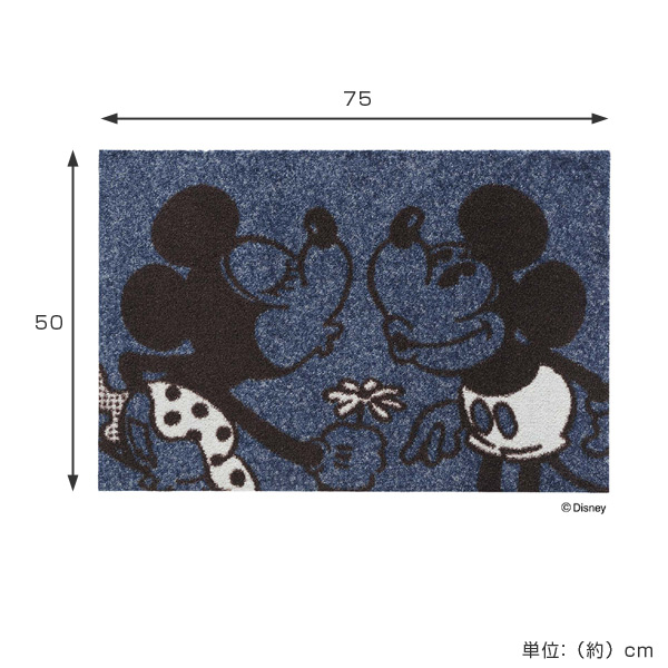 Disney（ディズニー） 玄関マット 50×75cm 屋外兼用 ミッキー＆ミニー