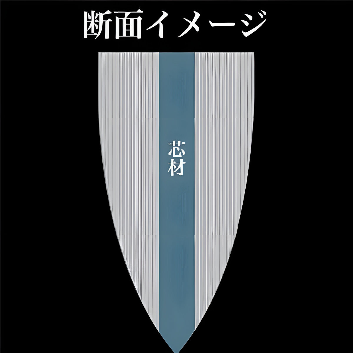 三徳包丁 16.5cm 毘雄 ダマスカス67層 （ 三徳 包丁 ダマスカス包丁 キッチンナイフ おすすめ ）_2