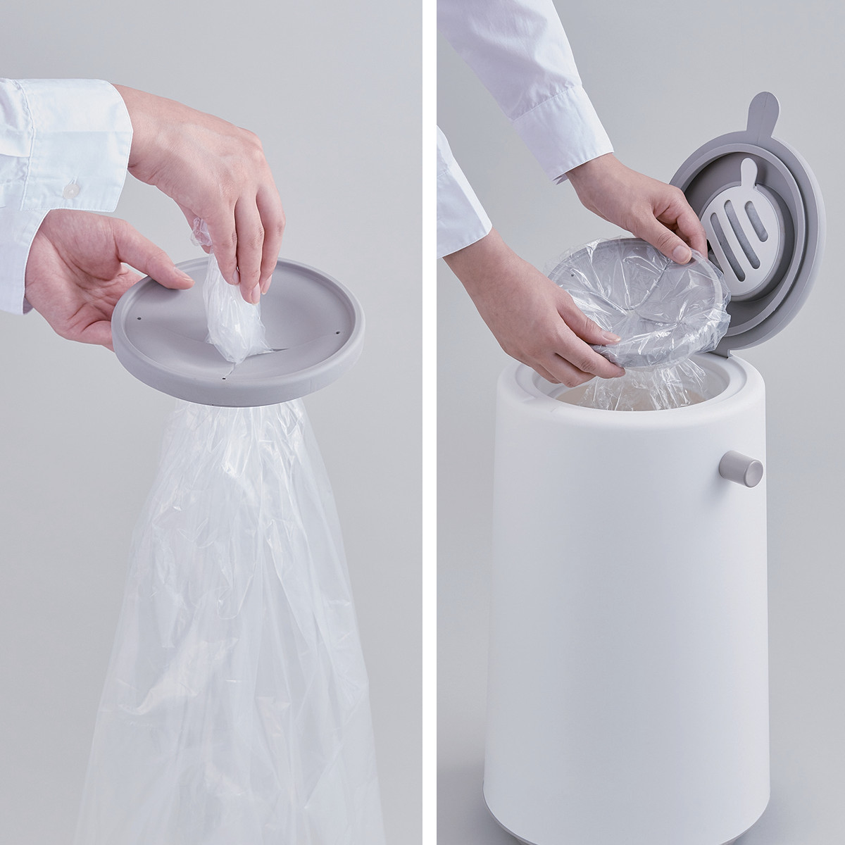 ゴミ箱 密閉 20L 防臭 おむつ ふた付き 臭わない 消臭 パッキン ダイパーポット like-it 日本製 （ ごみ箱 プッシュ おむつペール オムツ 生ゴミ ペット 介護 ）_8
