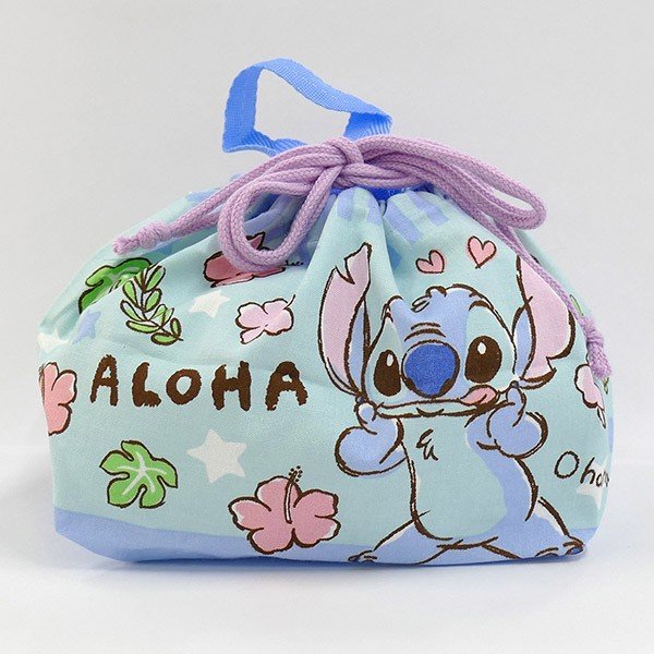 Disney お弁当袋 ランチ巾着 スティッチ グラフィティ 子供用