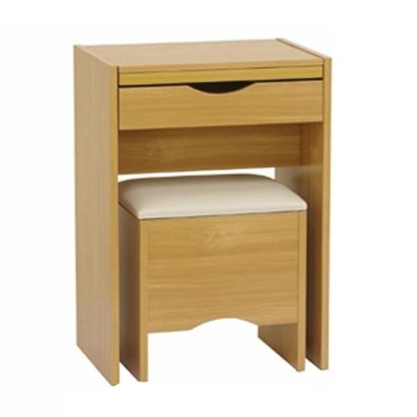 ドレッサー デスク スツール付 ナチュラル （ 化粧台 鏡台 メイク台