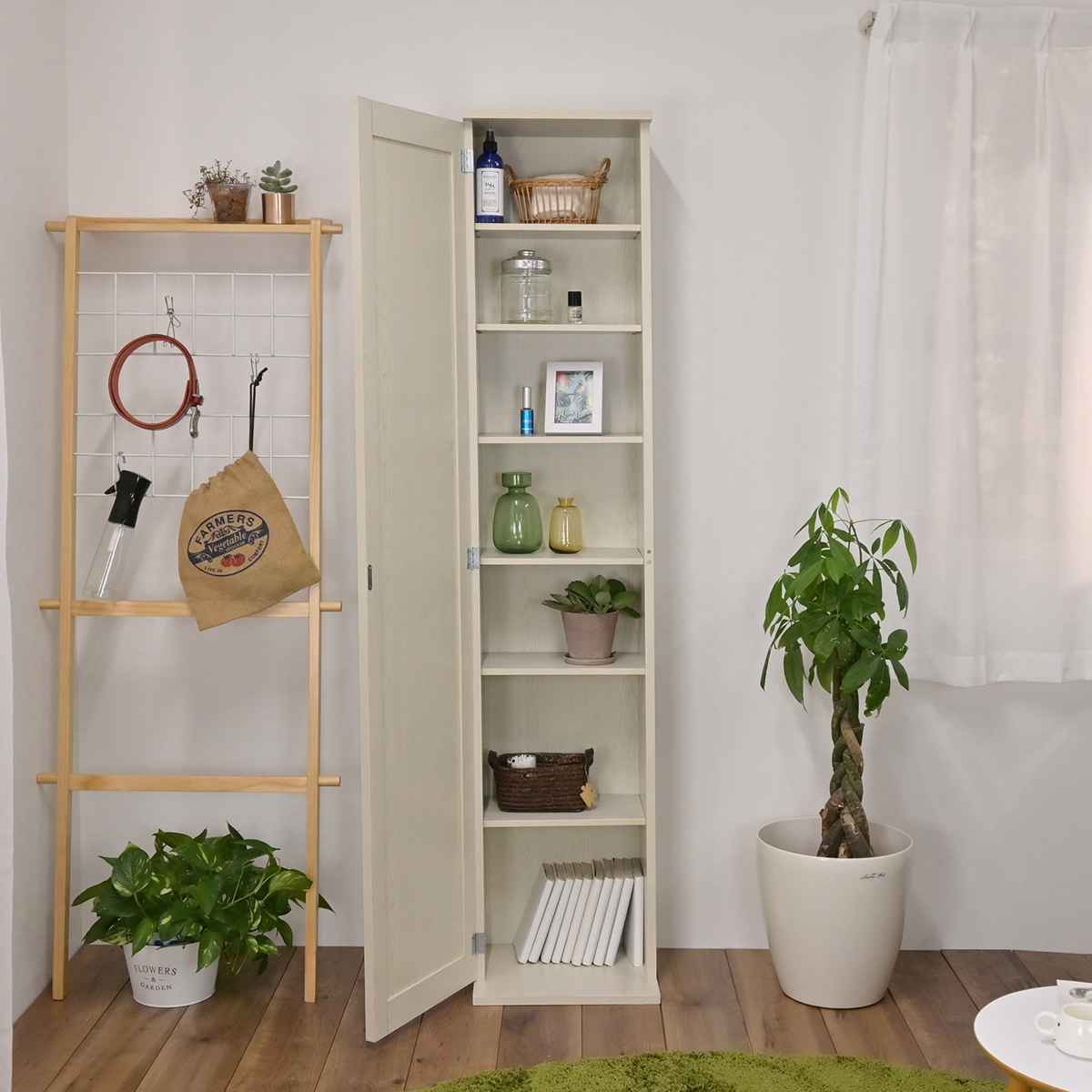 ボックスミラー ミラー付き収納棚 （ ミラー 鏡 収納棚 ） : お弁当