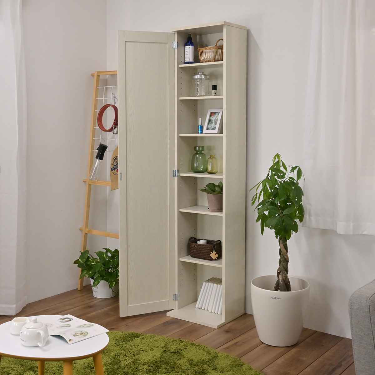 ボックスミラー ミラー付き収納棚 （ ミラー 鏡 収納棚 ） : お弁当