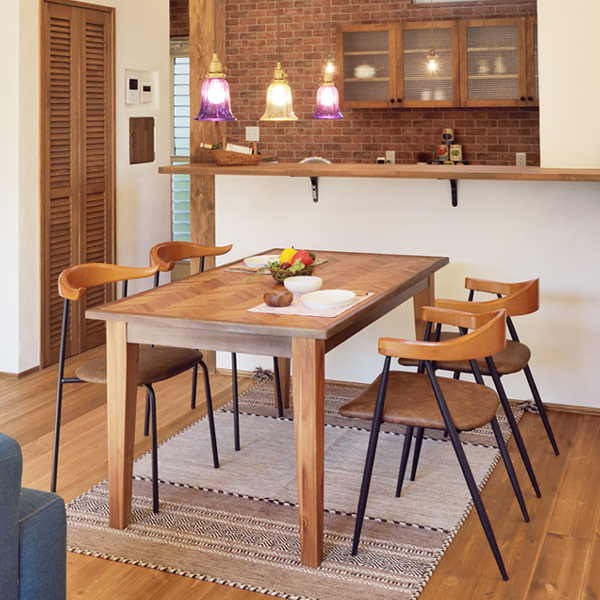 東谷 ダイニングテーブル 天然木 おしゃれ 西海岸　ヘリンボーン 東谷 ダイニングテーブル 食卓 天然木 ヘリンボーン 幅150cm