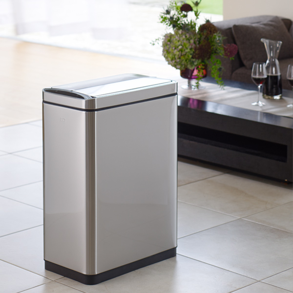EKO ゴミ箱 30L デラックスファントム センサービン ステンレス （ イーケーオー ごみ箱 30リットル 奥行25 自動開閉 自動 ふた付き 分別 角型 センサー ）_17