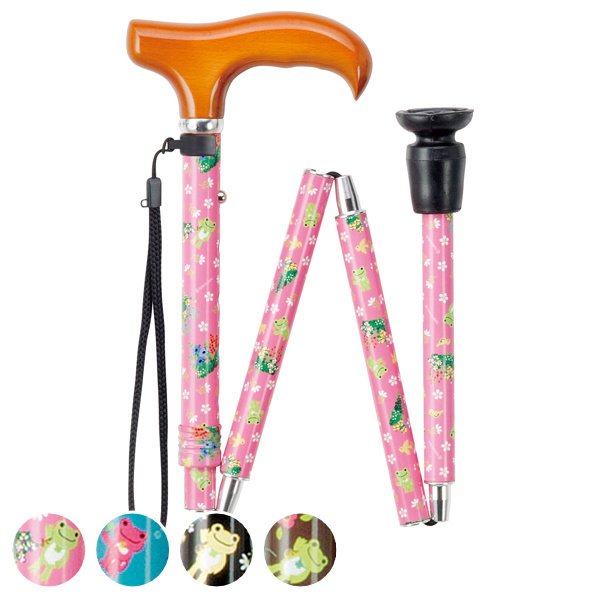 マキテック 杖 折りたたみ ステッキ アルミ製 ピクルス キャラクター