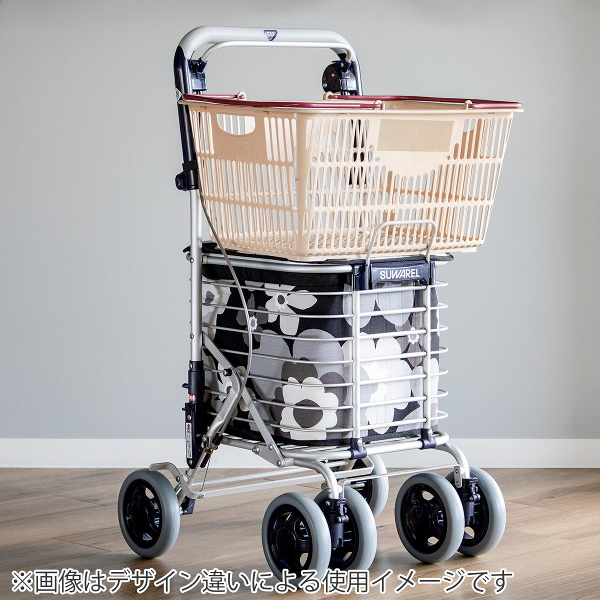 ショッピングカーアルミワイヤーカート ユーバ産業】アルミワイヤーカート A-0245 | 手押し車 通販の