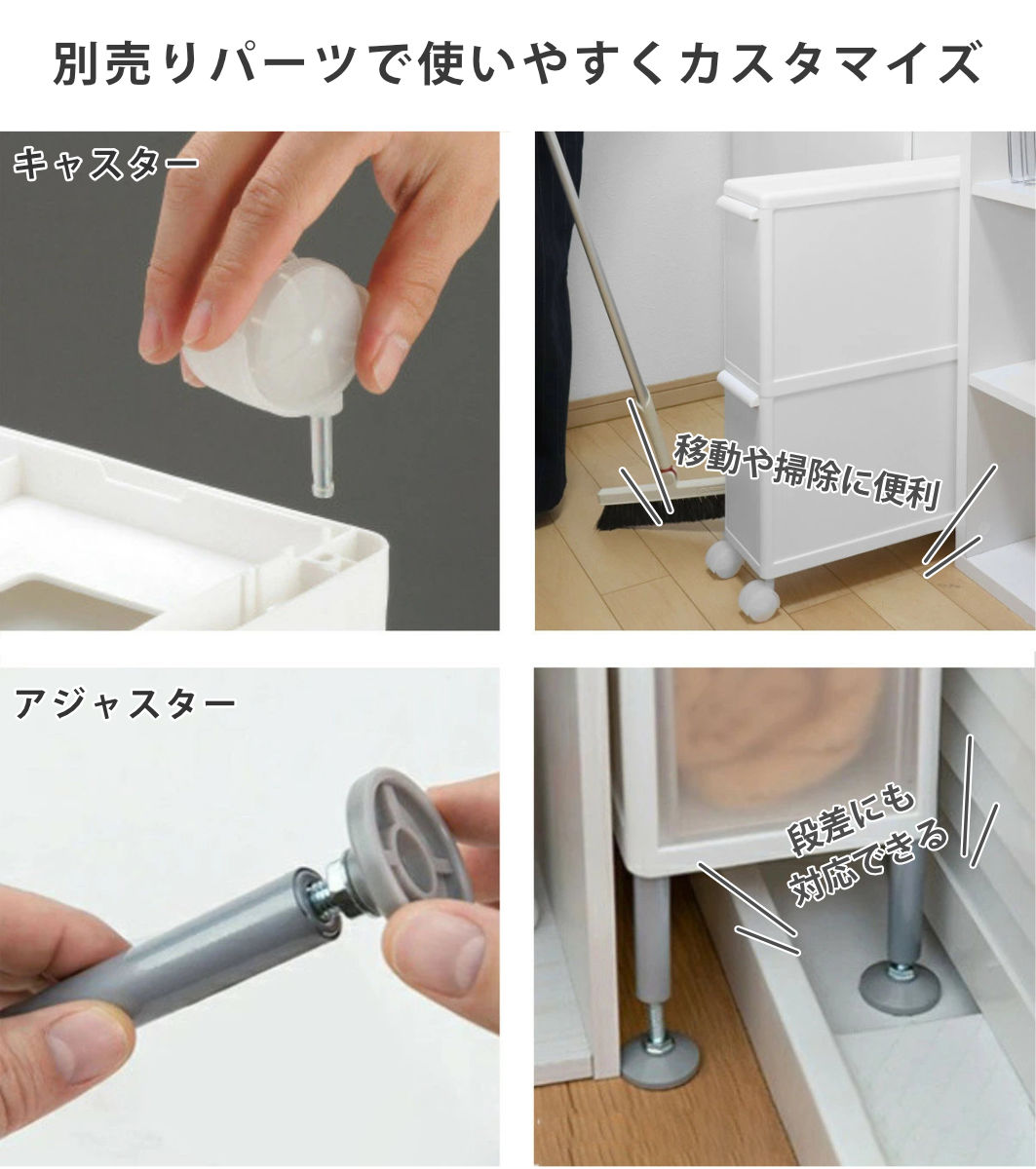 ゴミ箱 27L 3段 幅14cm スーパースリム 分別引き出しステーション （ ごみ箱 27リットル 9L 3分別 キッチン 省スペース スリム 隙間収納 引出し ） | Like-it | 13