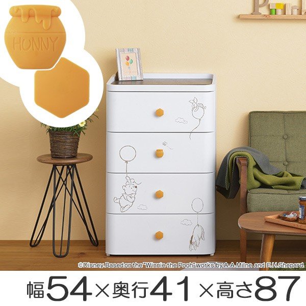 くまのプーさん　天然木　チェスト　タンス 楽天市場】［20日限定5％OFFクーポン］ キャラクターチェスト