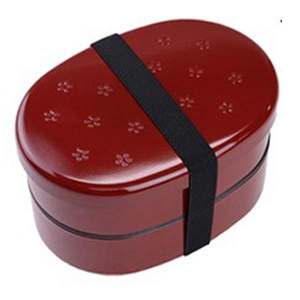 赤と黒の弁当箱 5個セット お弁当箱 小判弁当箱 2段 420ml 和MON ディープカラー （ 弁当箱