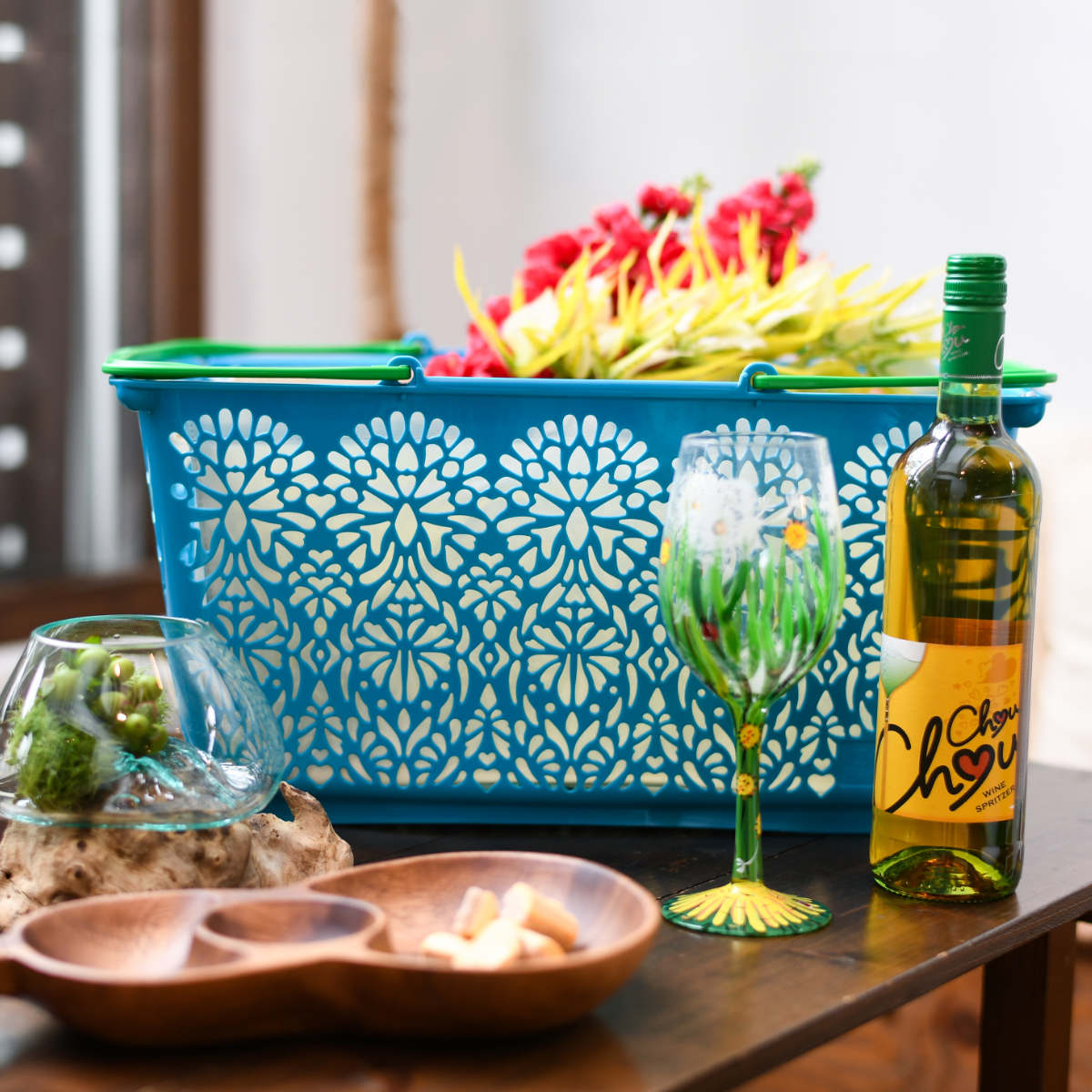 マハロバスケット 買い物かご 収納 アウトドア バスケット 長方形